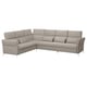 Option: A FAMMARP sectional sofa in light gray with adjustable headrests and armrests, offering a modern design.