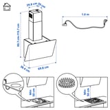 Illustration with measurements for the product: FINSMAKARE.