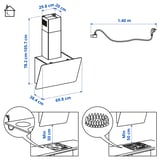 Illustration with measurements for the product: FINSMAKARE.