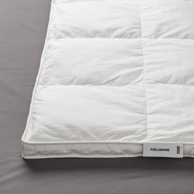 Fjällräven FJÄLLHAVRE white duvet - ultra-warm, down-filled, square shape.