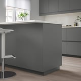 Modern gray FÖRBÄTTRA kitchen island, sleek design. Its large, fits well in spacious kitchens, and has a minimalist look.
