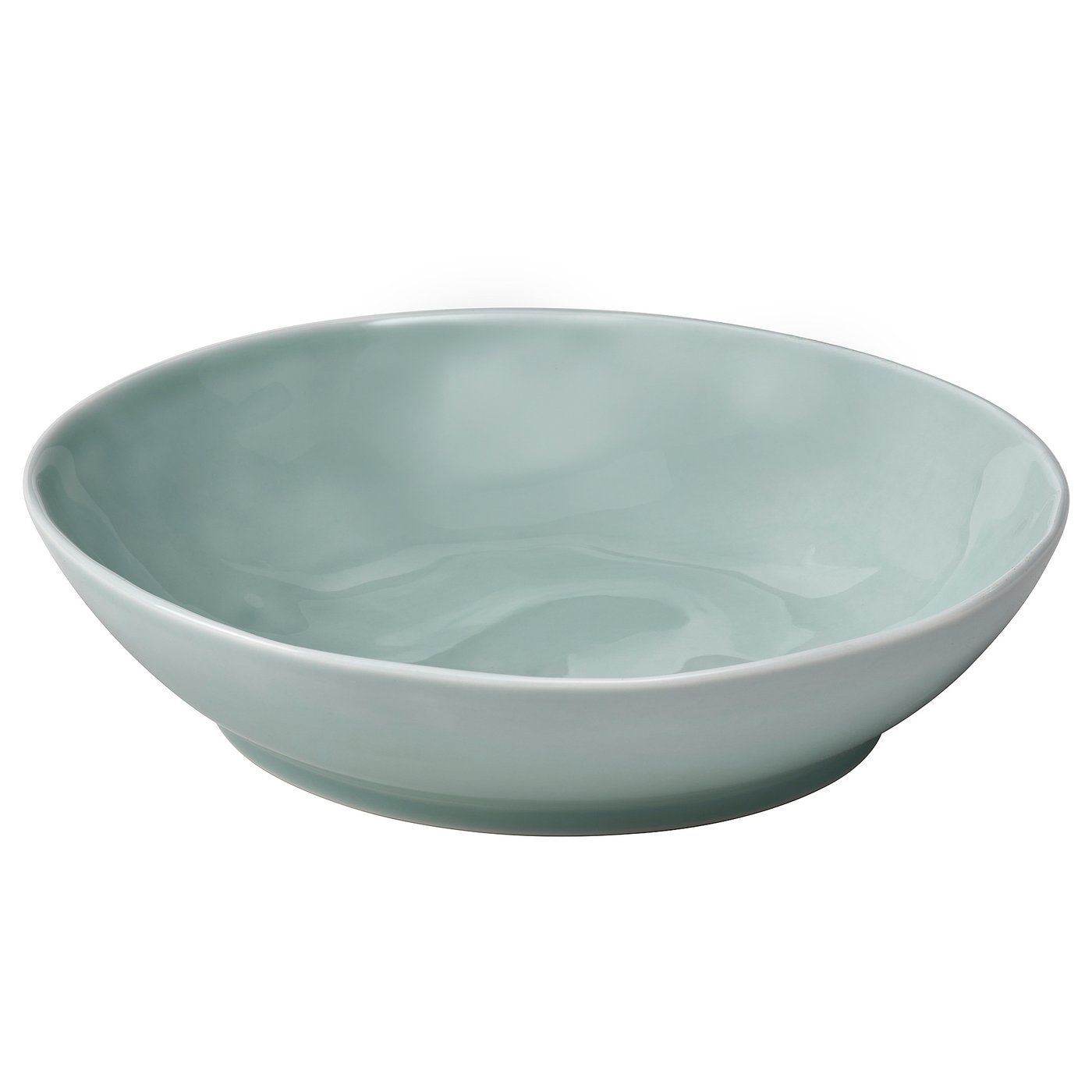 FORELLTETRA Deep plate, turquoise/grey, 21x19 cm