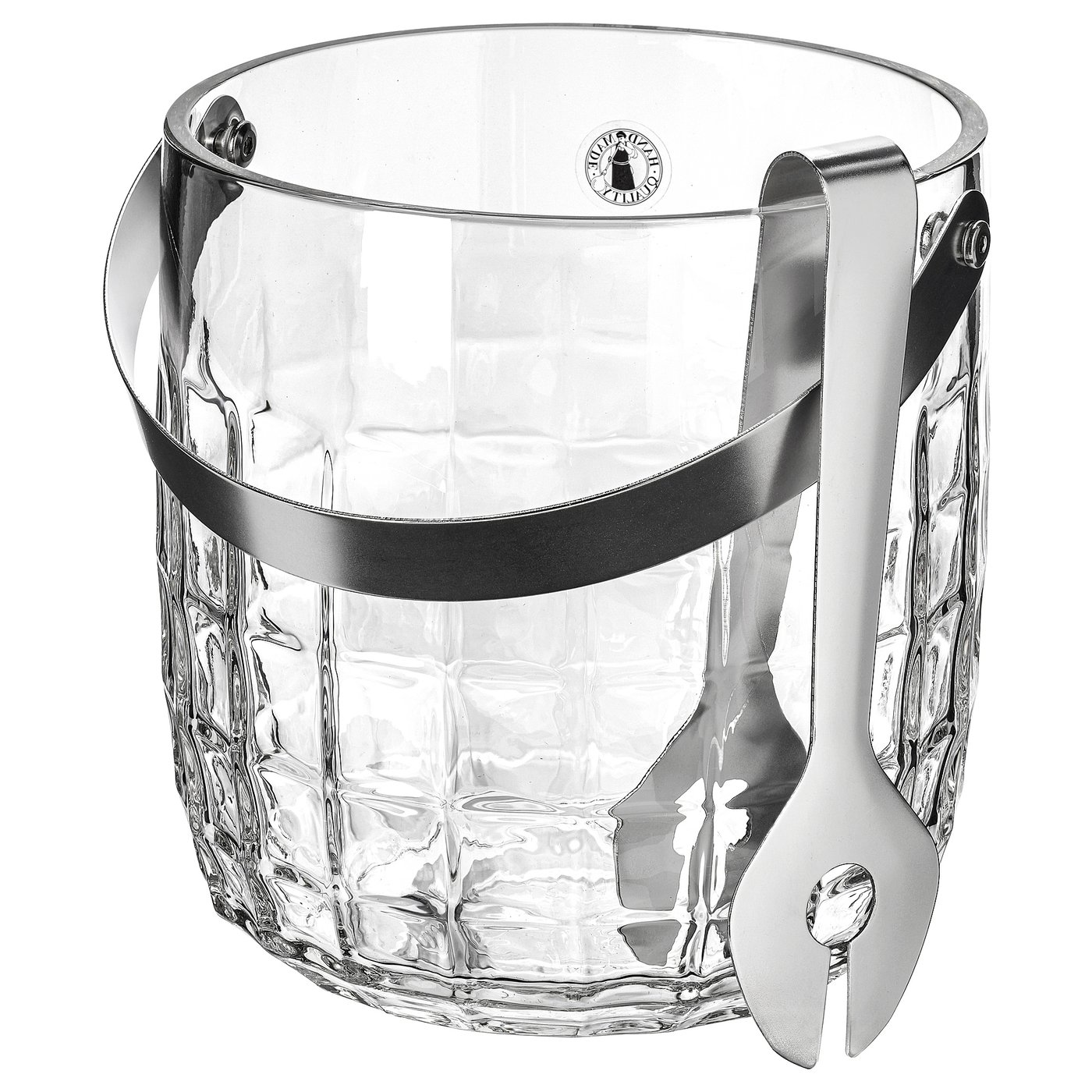 FRÖJDA Ice bucket with tongs clear glass/stainless steel IKEA Germany