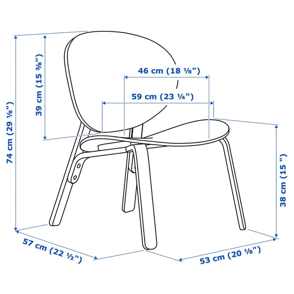 Illustration with measurements for the product: FRÖSET.