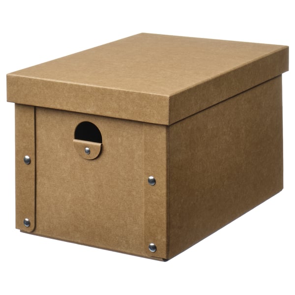 GÄRDESGÅRD box, brown, rectangle, paperboard, simple design, storage.