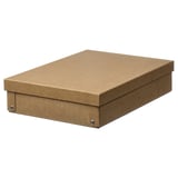 A brown rectangular GÄRDESGÅRD cardboard box with a lid and metal fasteners.