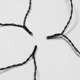 Three black, twisted cord lights against a white background; quality led bulbs are visible.
