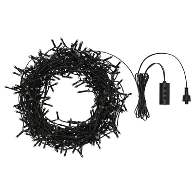 Image GETKÅL led light set. Black with small white lights. Includes control box and plug.