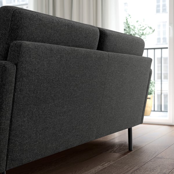 GRILLSTORP black sofa, modern & comfortable, small room fit.