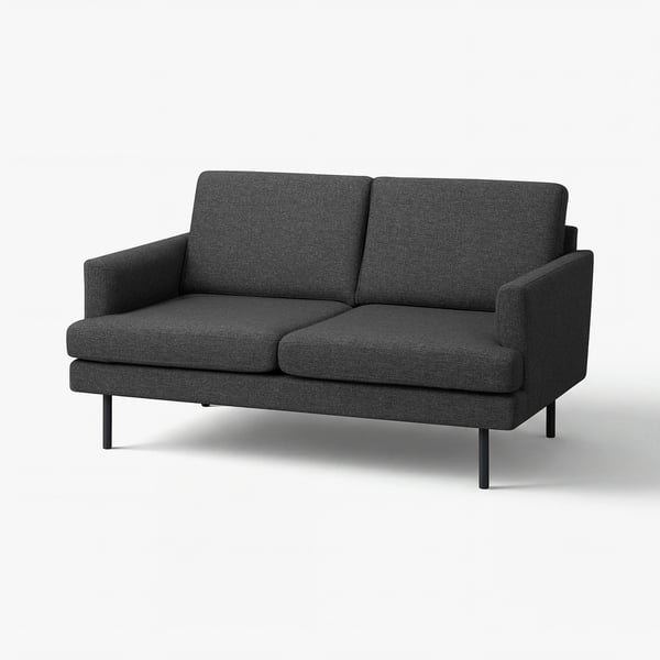 GRILLSTORP 2-seat sofa, Gunnared dark grey/metal