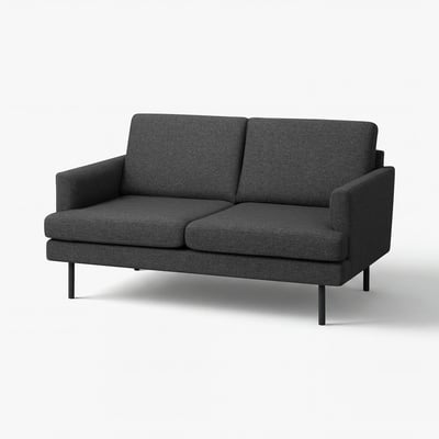 A modern, grey GRILLSTORP sofa with clean lines and cushions for comfort.