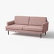 GRILLSTORP 3-seat sofa, Gunnared/light brown-pink metal
