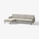 GRILLSTORP 4-seat sofa w chaise longue, left, Viarp beige/brown/metal