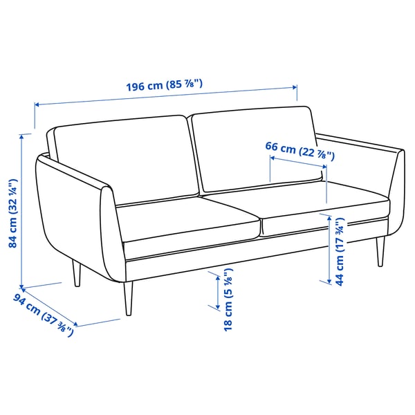 Illustration with measurements for the product: GRILLSTORP.