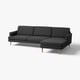 GRILLSTORP / SMEDSTORP 4-seat sofa w chaise longue, right, Gunnared/dark grey oak