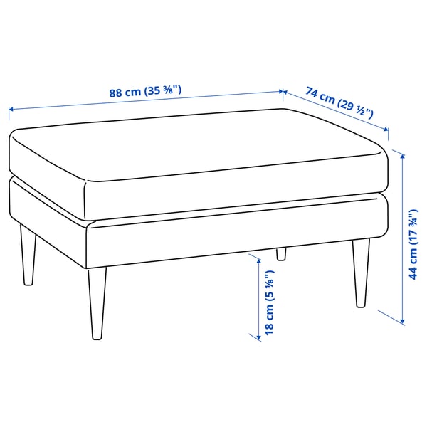 Illustration with measurements for the product: GRILLSTORP.