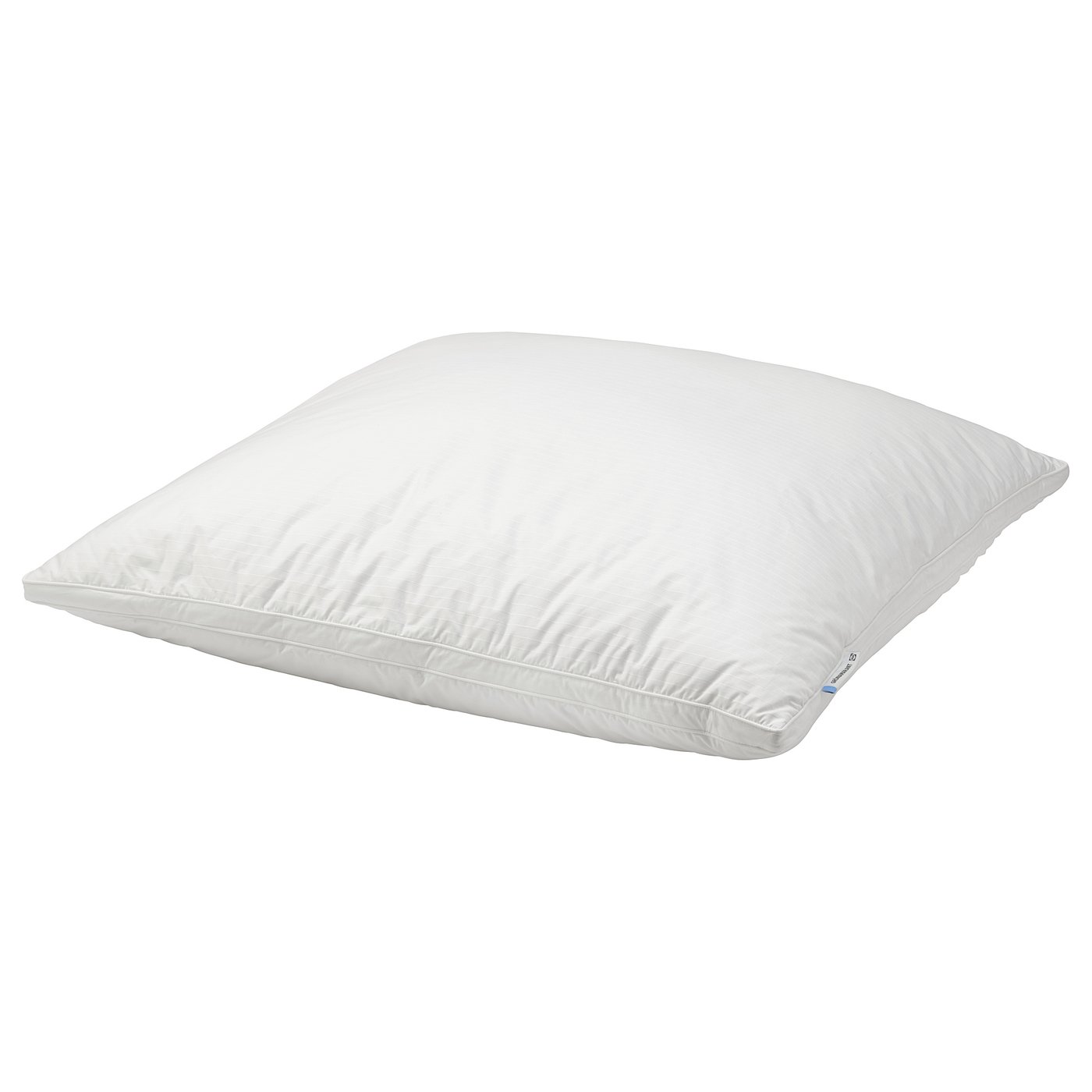 A white GRÖNAMARANT pillow, rectangular in shape with double piping, made from cotton and polyester, providing comfort and support.