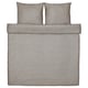Greige GROVSNÄRJA bedding set - cotton flannel, soft, warm, rectangular with zip closure.