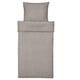 Grey GROVSNÄRJA cotton bedding set with duvet and pillowcase, warm flannel.