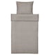 GROVSNÄRJA bedding set, grey. Soft cotton flannel, zip closure, duvet cover & pillowcase.