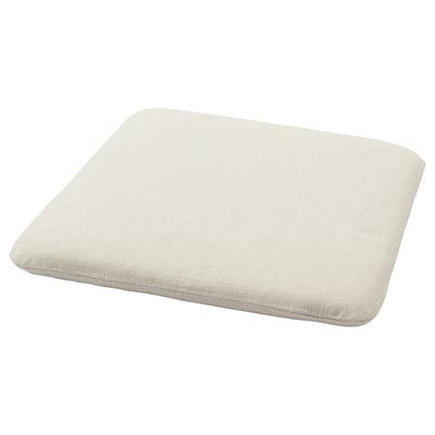 GRYTTOM seat cushion, light beige, rounded, adds comfort to salnö chair, removable cover.