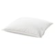 A white GULKAVLE pillow. Its rectangular, filled with recycled down and feathers, known for its comfort and support.