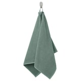 Green hanging towel, soft and fluffy, made of 100% cotton.