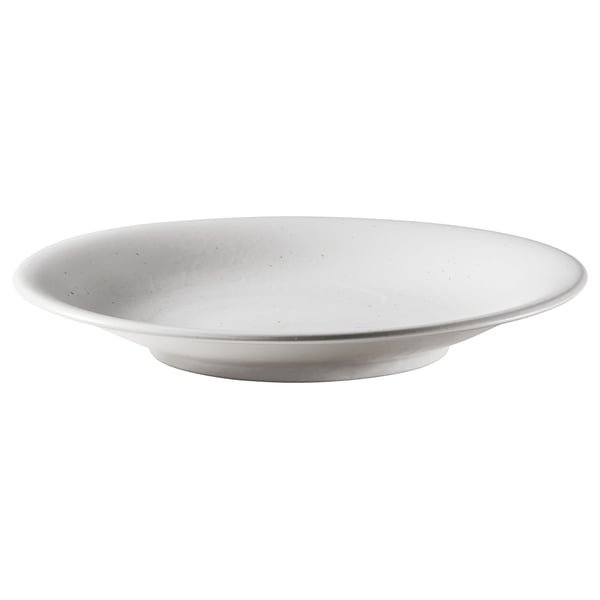 This is a HARMYNTA side plate in white. Made of feldspar porcelain with a stylish edge. Its lightweight and durable.