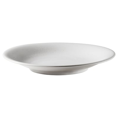 This is a HARMYNTA side plate in white. Made of feldspar porcelain with a stylish edge. Its lightweight and durable.