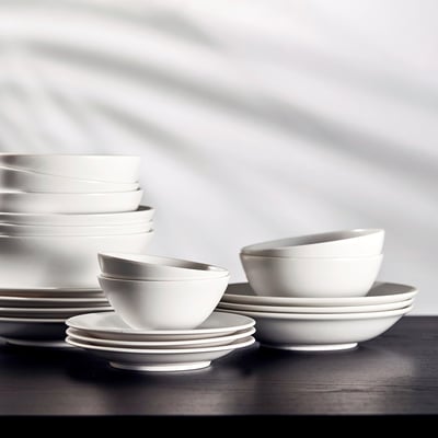HARMYNTA Side plate, white, 18 cm