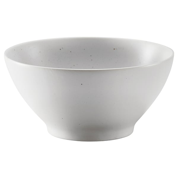 Elegant white HARMYNTA bowl, made of feldspar porcelain, round with smooth edges, perfect for serving and eating.