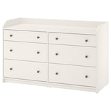 HAUGA chest with 6 drawers, simple modern design, good storage.