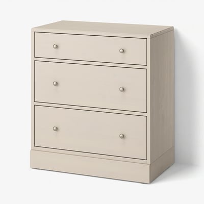 HAVSTA Chest of 3 drawers, grey-beige, 81x47x89 cm
