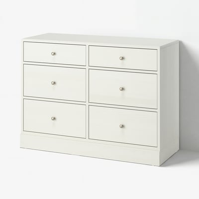 HAVSTA Chest of 6 drawers, white, 121x47x89 cm