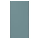 A turquoise HAVSTORP cabinet door with a modern, smooth design, made from acrylic paint and fibreboard.