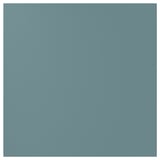 This image a turquoise HAVSTORP cabinet door, rectangular with smooth, modern lines. Its composition includes acrylic paint and fiberboard.