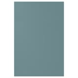 Blue HAVSTORP cabinet door, smooth turquoise finish, flat rectangular shape.