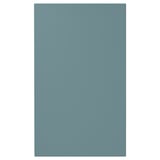 A turquoise HAVSTORP kitchen cabinet door. Its rectangular with smooth, seamless lacquered surfaces, resistant to moisture and easy to clean.