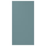 A turquoise HAVSTORP kitchen cabinet door. Its rectangular, smooth, with clean lines, and made from acrylic paint and fiberboard.