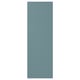 A tall, rectangular, turquoise-colored cabinet door with smooth, clean lines and a modern design.