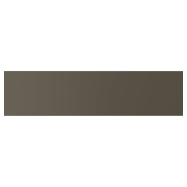 Dark brown rectangular panel, smooth finish, straight edges. HAVSTORP series, acrylic paint, fibreboard.