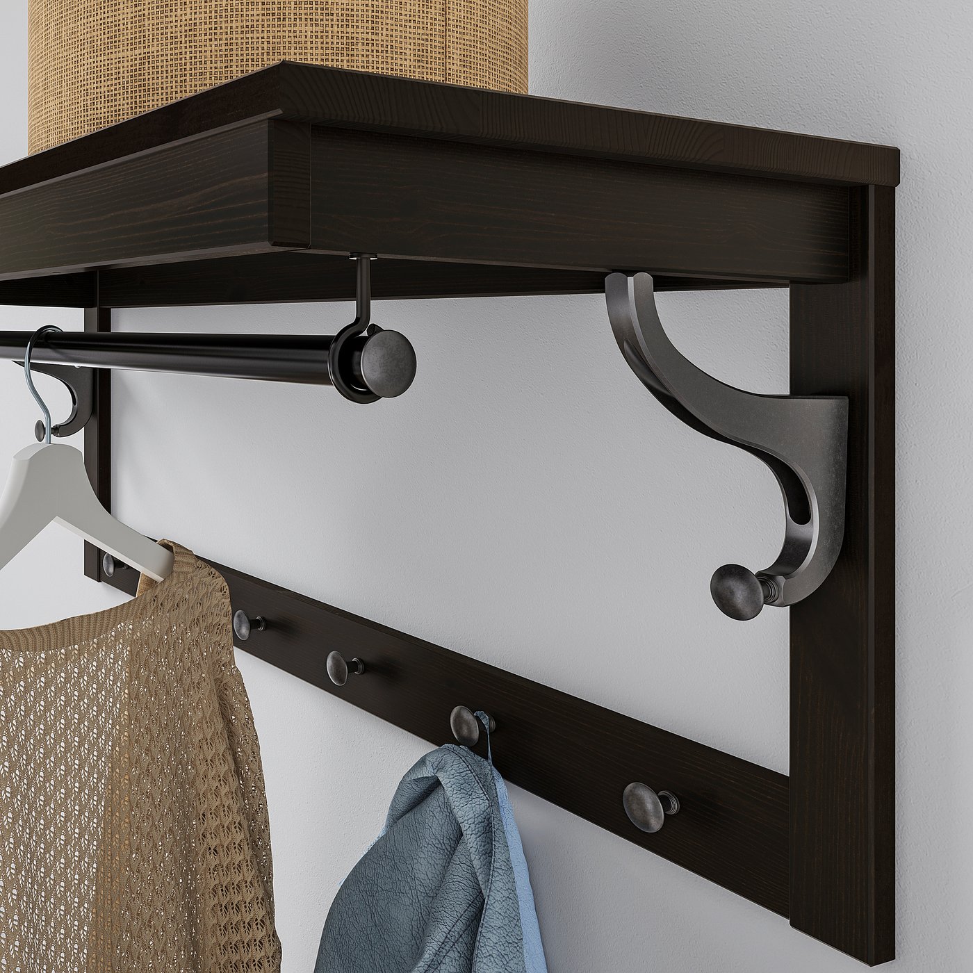 Ikea Hemnes Hat Rack Ikea Clothes Rack Wall Mounted HEMNES Hat