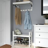 HEMNES coat rack with hooks & shelf, neat & simple room fit