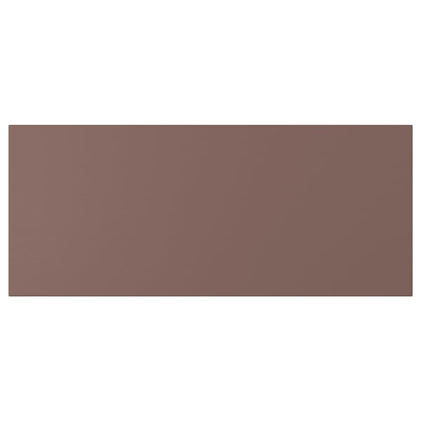 Rectangular HJORTVIKEN panel, red-bronze with subtle texture, flat surface.