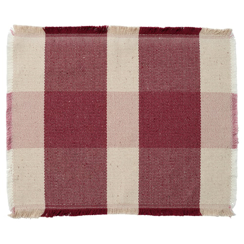 HÖSTAGILLE Place mat, patterned/multicolour, 45x35 cm