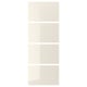 A set of four HOKKSUND high-gloss beige sliding doors. They have a sleek, modern design perfect for saving space.