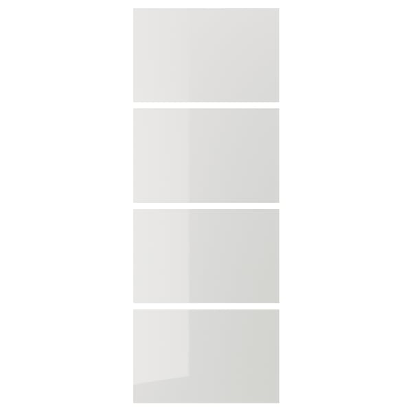 White HOKKSUND cabinet door, glossy finish.