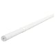 A white HUGAD adjustable metal curtain rod in a cylindrical shape, made of steel with a powder coat finish.