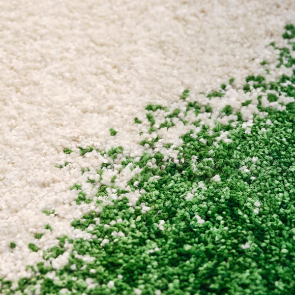 IKEA PS 2026 Rug, low pile, oval/green off-white, 200x266 cm