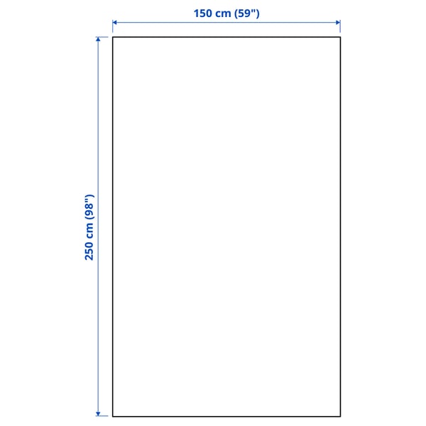 Illustration with measurements for the product: INDIRA.